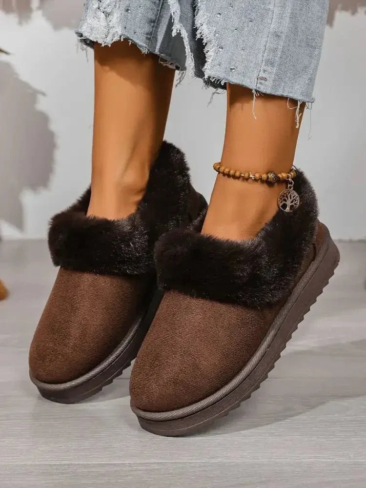 Cozy Winter Fur - Lined Ankle Boots - Update AvenueTrendsi100600387170251100600387170251Cozy Winter Fur - Lined Ankle BootsCoffee Brown