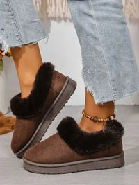 Cozy Winter Fur - Lined Ankle Boots - Update AvenueTrendsi100600387170251100600387170251Cozy Winter Fur - Lined Ankle BootsCoffee Brown