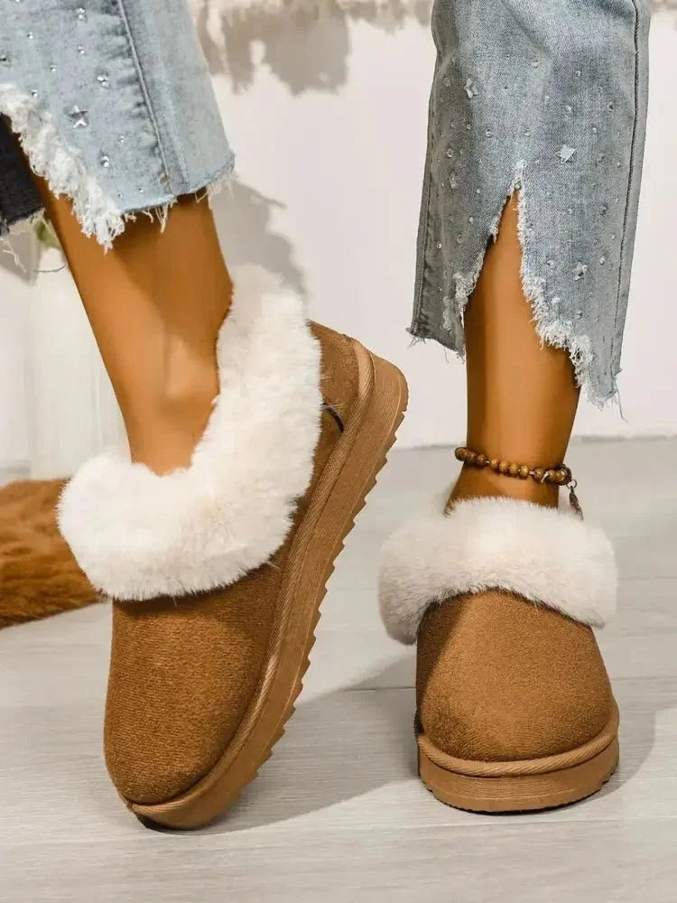 Cozy Winter Fur - Lined Ankle Boots - Update AvenueTrendsi100600387172296100600387172296Cozy Winter Fur - Lined Ankle BootsCamel