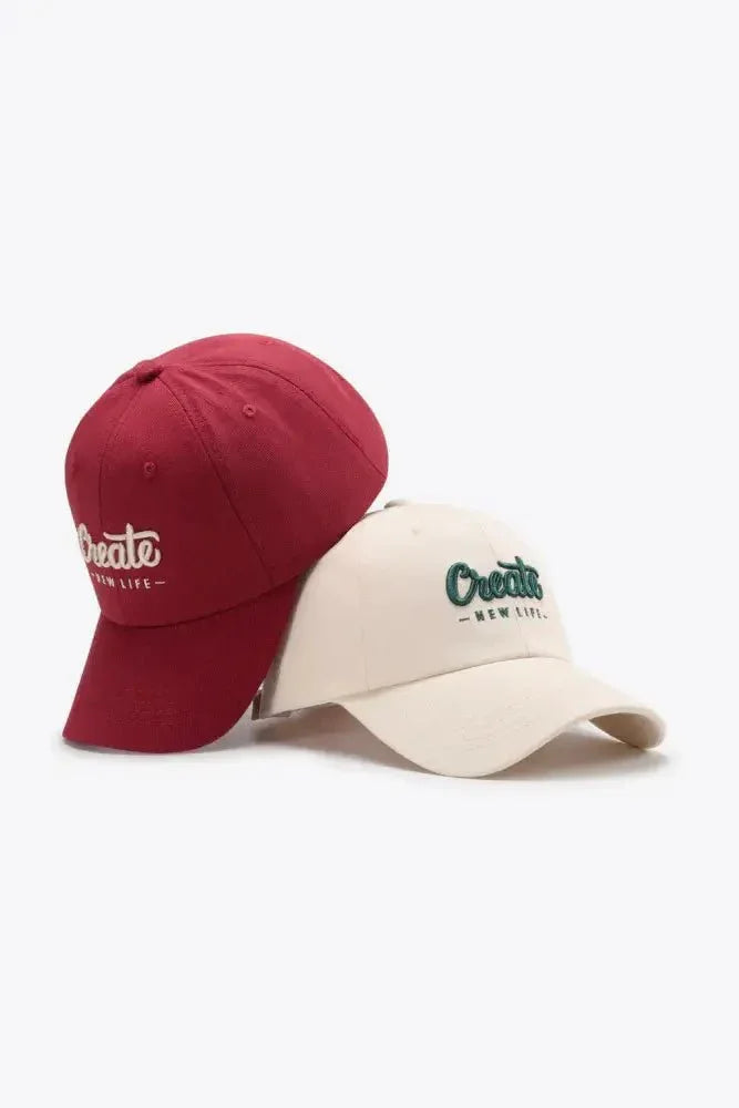 CREATE NEW LIFE Adjustable Cotton Baseball Cap - Update AvenueTrendsi101300961672726101300961672726CREATE NEW LIFE Adjustable Cotton Baseball CapGreen