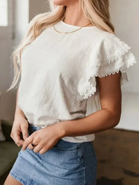 Crinkled Layered Ruffled Flutter Sleeve Blouse - Update AvenueTrendsi1001004390319071001004390319076b6f24d3 - c8d5 - 4530 - 9d10 - 75ac0f4670c3 - Max - OriginWhite