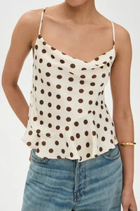 Crisscross Ruffled Hem Polka Dot Cami - Update AvenueFestival VibesTrendsi100100115311014100100115311014fed24c96 - 60c5 - 43f9 - ba88 - 577cd286f8f9 - MaxBeige
