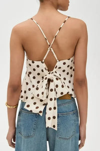 Crisscross Ruffled Hem Polka Dot Cami - Update AvenueFestival VibesTrendsi100100115311014100100115311014e7ee270a - 84a4 - 477d - ac75 - 8f4733384d41 - MaxBeige