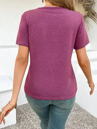 Cross Line Detail Round Neck T-Shirt - Update AvenueT-ShirtsTrendsi100100962363901100100962363901a19368eeb95443019eac874906828c3b - Max - OriginFuchsia