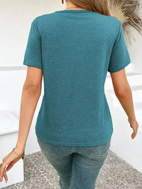 Cross Line Detail Round Neck T-Shirt - Update AvenueT-ShirtsTrendsi1001009623674781001009623674789ce4a9f7018d4154b195c1248575c854 - Max - OriginBlue