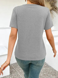 Cross Line Detail Round Neck T-Shirt - Update AvenueT-ShirtsTrendsi100100962368253100100962368253051b164aea89434db6bde3a2728f6c6a - Max - OriginGrey