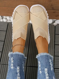 Crossover Strap Mesh Slip-Ons