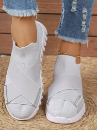 Crossover Strap Mesh Slip-Ons