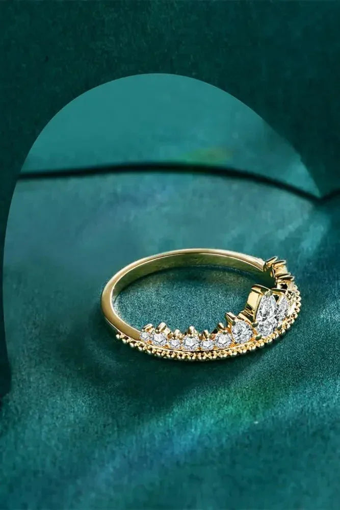 Crown Shape Moissanite Ring - Update AvenueRingTrendsi101300768546506101300768546506Crown Shape Moissanite RingGold