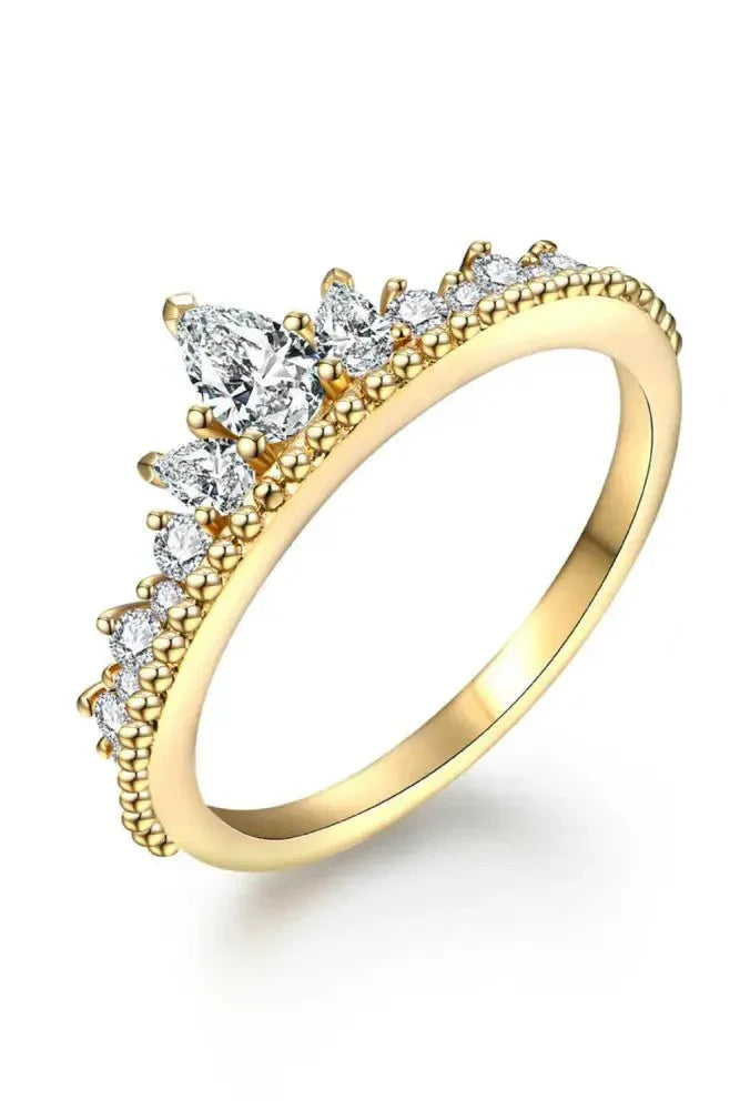 Crown Shape Moissanite Ring - Update AvenueRingTrendsi101300768546506101300768546506Crown Shape Moissanite RingGold