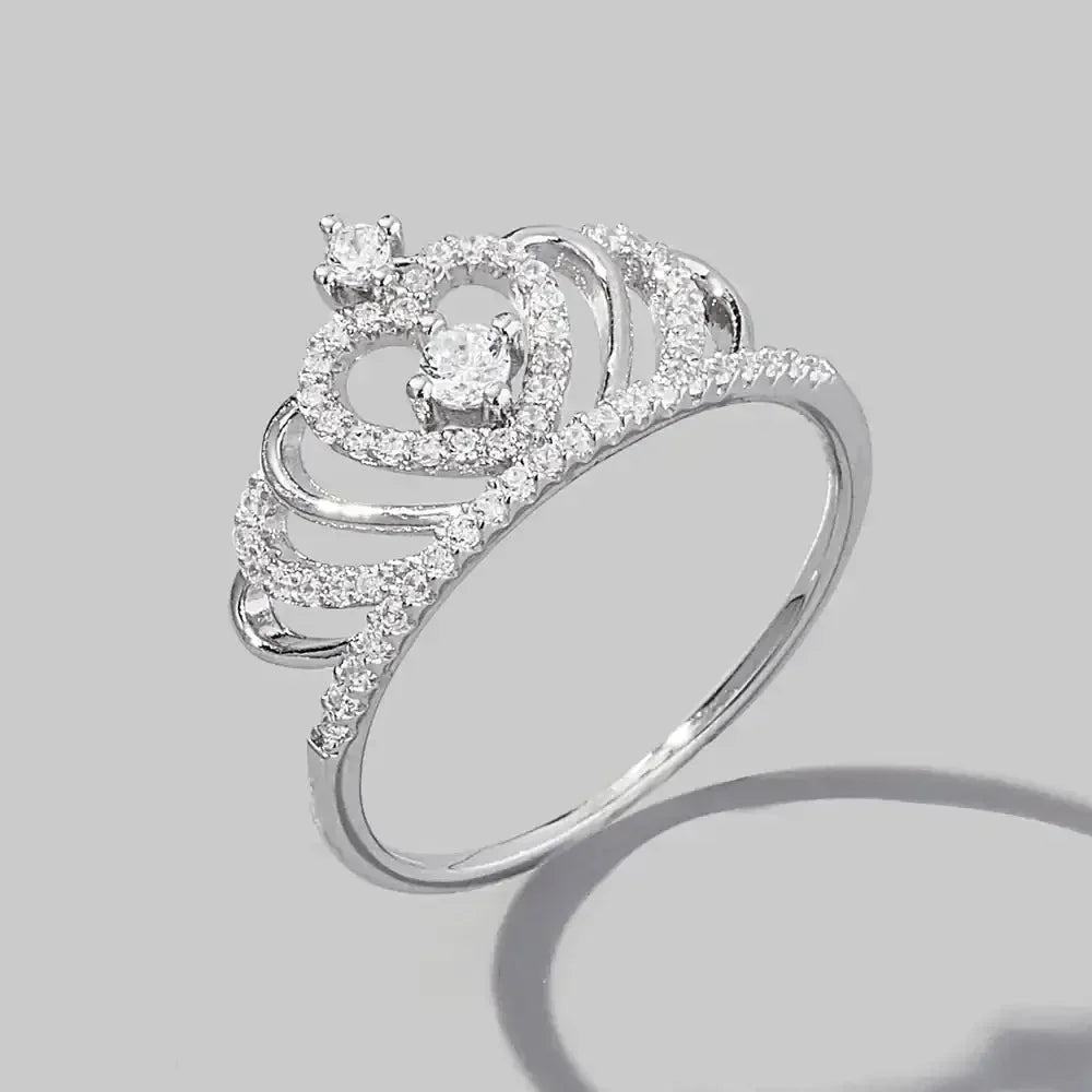 Crown Shape Zircon 925 Sterling Silver Ring - Update AvenueRingTrendsi100500763731511100500763731511Crown Shape Zircon 925 Sterling Silver RingSilver