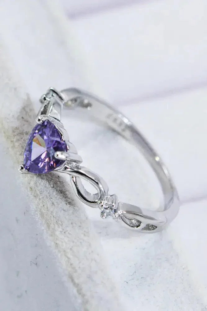 Crystal Heart 925 Sterling Silver Ring - Update AvenueRingTrendsi100100806270778100100806270778Crystal Heart 925 Sterling Silver RingSilver