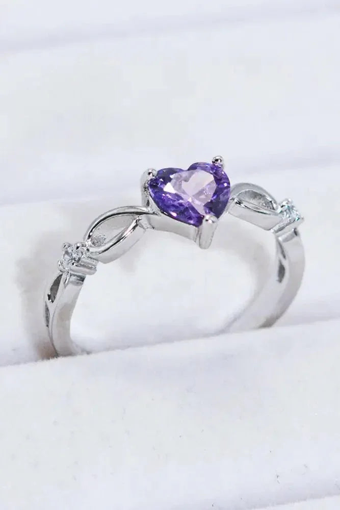 Crystal Heart 925 Sterling Silver Ring - Update AvenueRingTrendsi100100806270778100100806270778Crystal Heart 925 Sterling Silver RingSilver