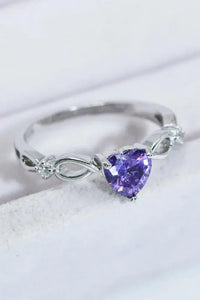 Crystal Heart 925 Sterling Silver Ring - Update AvenueRingTrendsi100100806270778100100806270778Crystal Heart 925 Sterling Silver RingSilver