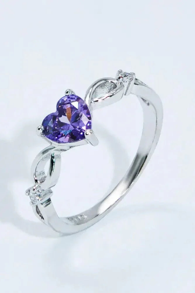Crystal Heart 925 Sterling Silver Ring - Update AvenueRingTrendsi100100806270778100100806270778Crystal Heart 925 Sterling Silver RingSilver