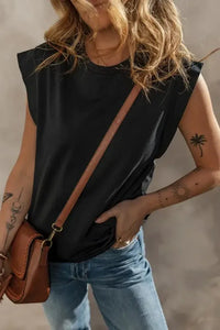 Cuffed Armhole Loose Top - Update AvenueT-ShirtsTrendsi100100793954236100100793954236e9c8890e - 11e1 - 4787 - a920 - 4090cc6ec64f - Max - OriginBlack