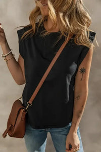 Cuffed Armhole Loose Top - Update AvenueT-ShirtsTrendsi100100793954236100100793954236c72603e0 - 0484 - 451f - bdb1 - 2eadd92b8b65 - Max - OriginBlack