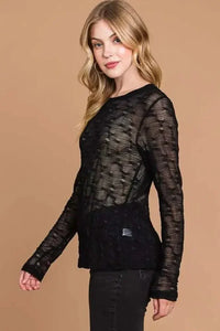 Culture Code Full Size Round Neck Mesh Perspective Top - Update AvenueTrendsi1001013278614511001013278614517830c84b - 842a - 4ca5 - 9038 - 7950231ed2f3 - MaxBlack