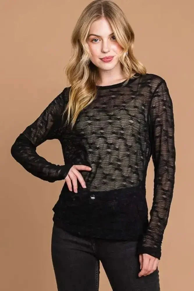 Culture Code Full Size Round Neck Mesh Perspective Top - Update AvenueTrendsi100101327861451100101327861451378c6200 - 1a12 - 4d70 - 8b8a - 29baa8c202bd - MaxBlack