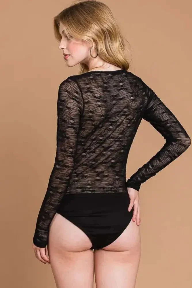 Culture Code Round Neck Mesh Perspective Bodysuit - Update AvenueTrendsi1001008370911951001008370911958535eba0 - 24fd - 450e - 8567 - aeff44d21c2e - MaxBlack