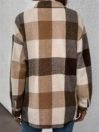 Curved Hem Plaid Collared Neck Shacket - Update AvenueTrendsi100100908041251100100908041251817ee8a8 - 9f18 - 4121 - 950e - 59960ba77cc9 - MaxCamel