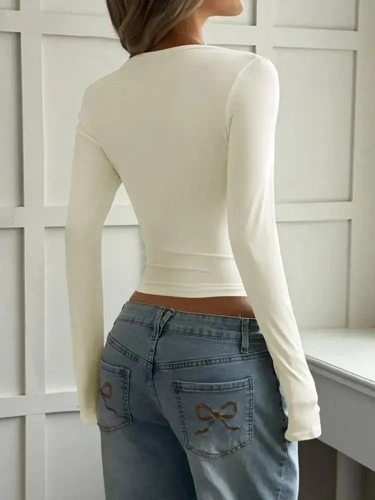 Cut - Out Long Sleeve Crop T-Shirt - Update AvenueT-ShirtsTrendsi10010019189998910010019189998936c1970fb9f5488d932d814a805bb51d - Max - OriginCream