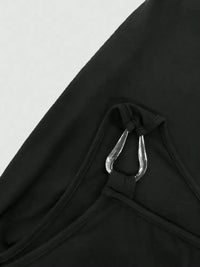 Cutout Asymmetrical Shoulder Mini Dress