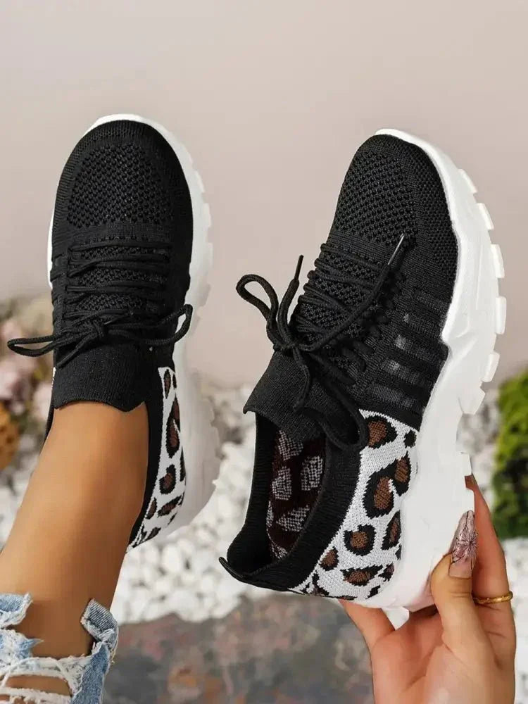 Cutout Leopard Lace Up Mesh Athletic - Update AvenueTrendsi100600270631455100600270631455Cutout Leopard Lace Up Mesh AthleticBlack