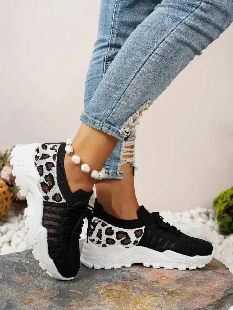 Cutout Leopard Lace Up Mesh Athletic - Update AvenueTrendsi100600270631455100600270631455Cutout Leopard Lace Up Mesh AthleticBlack