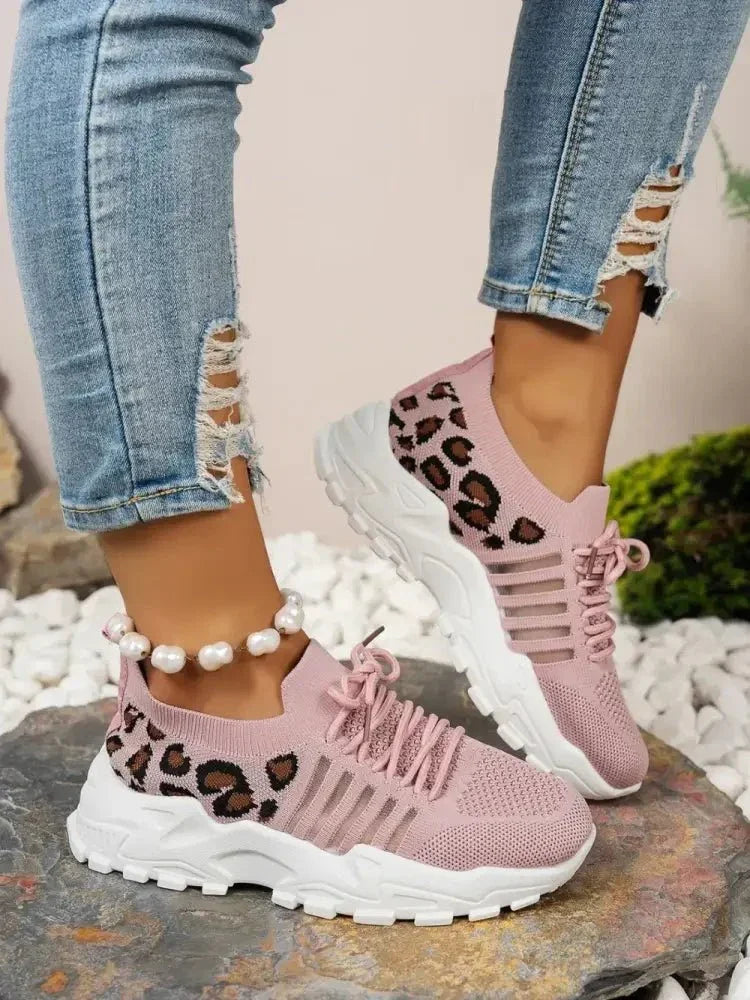 Cutout Leopard Lace Up Mesh Athletic - Update AvenueTrendsi100600270631756100600270631756Cutout Leopard Lace Up Mesh AthleticDusty Pink