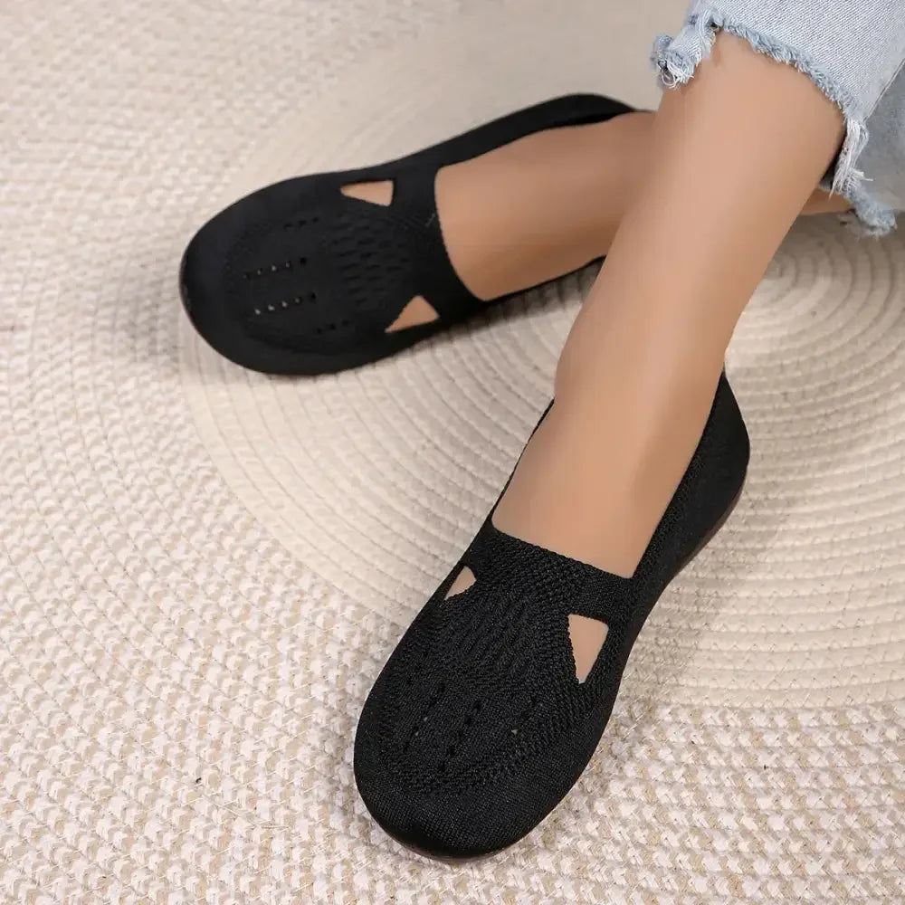 Cutout Mesh Slip Ons