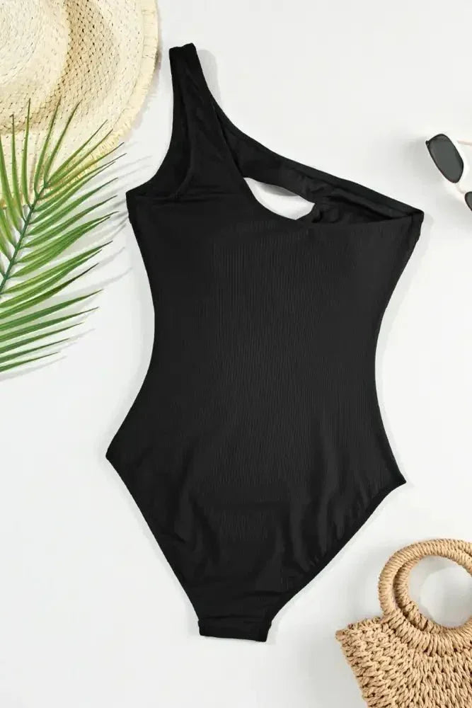 Cutout One Shoulder Sleeveless One - Piece Swimwear - Update AvenueTrendsi1001007867011291001007867011294ae24f04 - d01f - 4801 - 9c76 - ba5bc4aad6f3 - MaxBlack