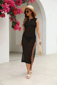 Cutout Openwork Round Neck Sleeveless Cover - Up - Update AvenueTrendsi1001009929228281001009929228284e093a18 - 027a - 409f - b698 - 3feccb5dfb80 - MaxBlack