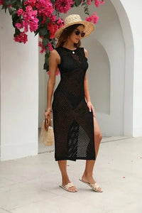 Cutout Openwork Round Neck Sleeveless Cover - Up - Update AvenueTrendsi100100992922828100100992922828ee30e4fa - 482d - 40e8 - b0e5 - f030806addd1 - MaxBlack