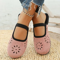 Cutout Round Toe Slip-Ons