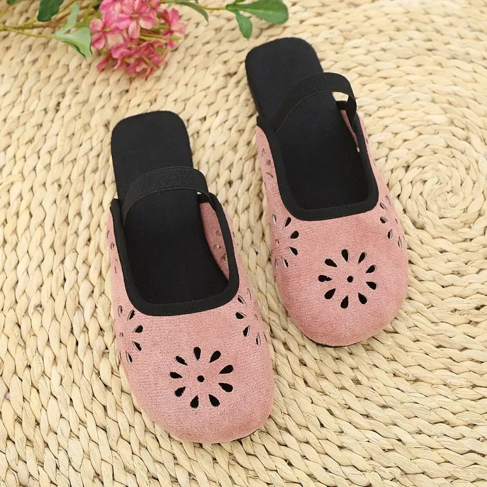 Cutout Round Toe Slip-Ons