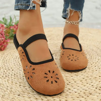 Cutout Round Toe Slip-Ons