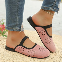 Cutout Round Toe Slip-Ons