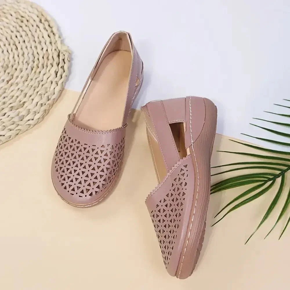 Cutout Round Toe Slip - Ons - Update AvenueTrendsi100600666781194100600666781194Cutout Round Toe Slip - OnsPink