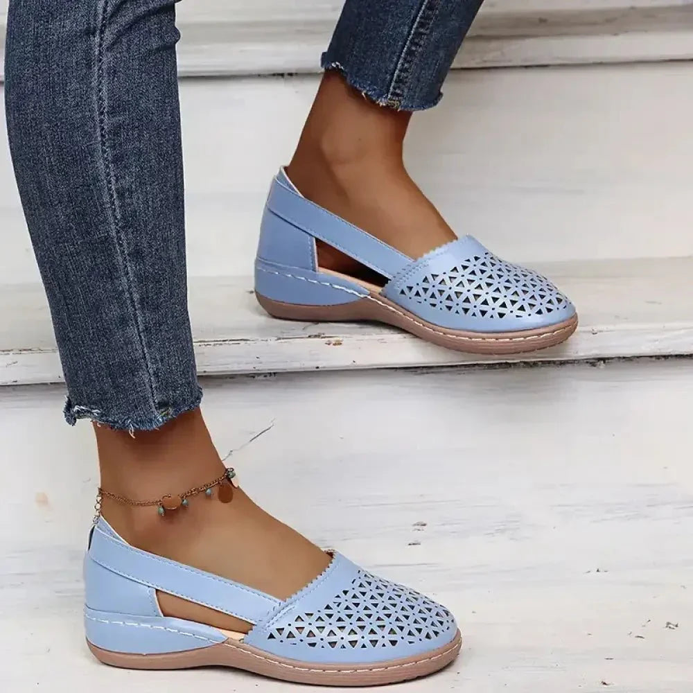 Cutout Round Toe Slip - Ons - Update AvenueTrendsi100600666781955100600666781955Cutout Round Toe Slip - OnsLight Blue