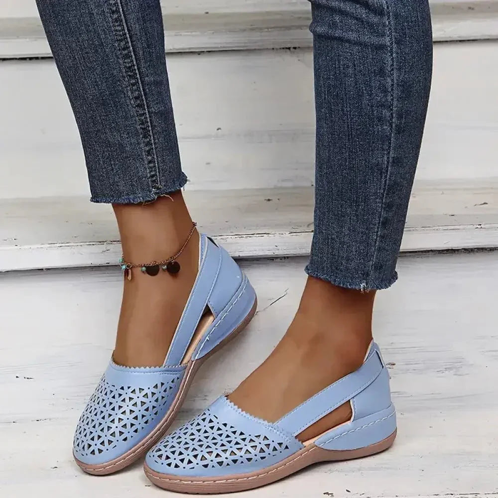 Cutout Round Toe Slip - Ons - Update AvenueTrendsi100600666781955100600666781955Cutout Round Toe Slip - OnsLight Blue