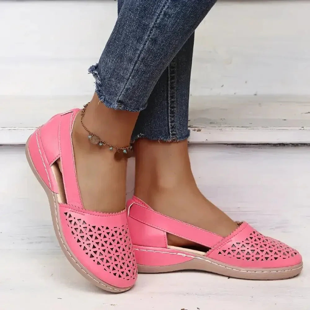 Cutout Round Toe Slip - Ons - Update AvenueTrendsi100600666783407100600666783407Cutout Round Toe Slip - OnsRed
