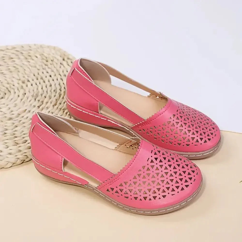 Cutout Round Toe Slip - Ons - Update AvenueTrendsi100600666783407100600666783407Cutout Round Toe Slip - OnsRed