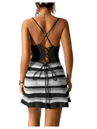 Cutout Striped Spaghetti Strap Cover Up Dress - Update AvenueTrendsi100100811420196100100811420196e06eeb03 - ffe7 - 4f18 - 8b64 - 9233c98b819f - MaxBlack