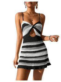 Cutout Striped Spaghetti Strap Cover Up Dress - Update AvenueTrendsi10010081142019610010081142019637d75cb6 - d4ae - 4f8b - b1b0 - 31d255326426 - MaxBlack