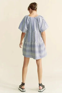 Davi & Dani Embroidered Stripe Ruffled Gingham Mini Dress - Update AvenueEffortless Elegance: DressesTrendsi100100043401614100100043401614231c55a42eeb4ef8adf1cc5f35f48d8d - Max - OriginNavy Blue