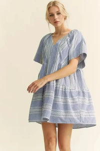 Davi & Dani Embroidered Stripe Ruffled Gingham Mini Dress - Update AvenueEffortless Elegance: DressesTrendsi100100043401614100100043401614bf19d4bb0f4d42b2b3397a4bf0d5a45e - Max - OriginNavy Blue