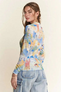 Davi & Dani Multi Printed Mesh Round Neck Long Sleeve Top - Update AvenueT-ShirtsTrendsi10010086773187710010086773187700c54fcda02a4acfadf2adff12dcdc71 - Max - OriginCOBALT MULTI