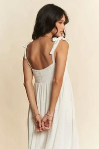 Davi & Dani Smocked Sleeveless Maxi Cami Dress