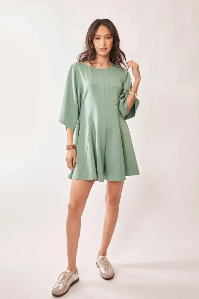 Davi & Dani Solid Draped Sleeve Ties Back Skort Romper - Update AvenueDaily EssentialsTrendsi100100839501753100100839501753b2b23a88feba4ef19aa571a20ce93f0a - Max - OriginSEAFOAM GREEN